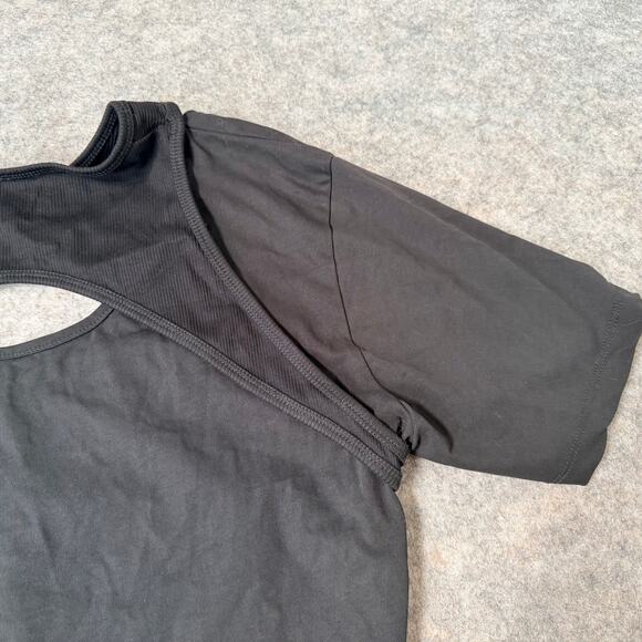 Dion Lee Unisex Black Asymmetrical Holster Designer Tee T-Shirt Shirt Size L - Picture 7 of 12